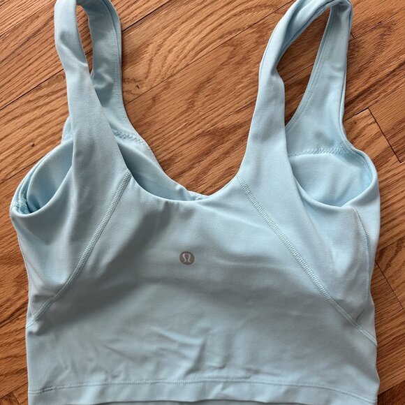 Lululemon Icing Blue Align Tank Cropped Length Size 4 ICBU EXCELLENT CONDITION! - Picture 2 of 5